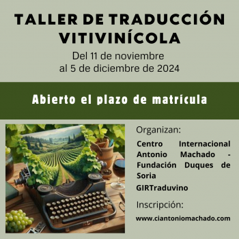 Quinta edición del taller de traducción vitivinícola online